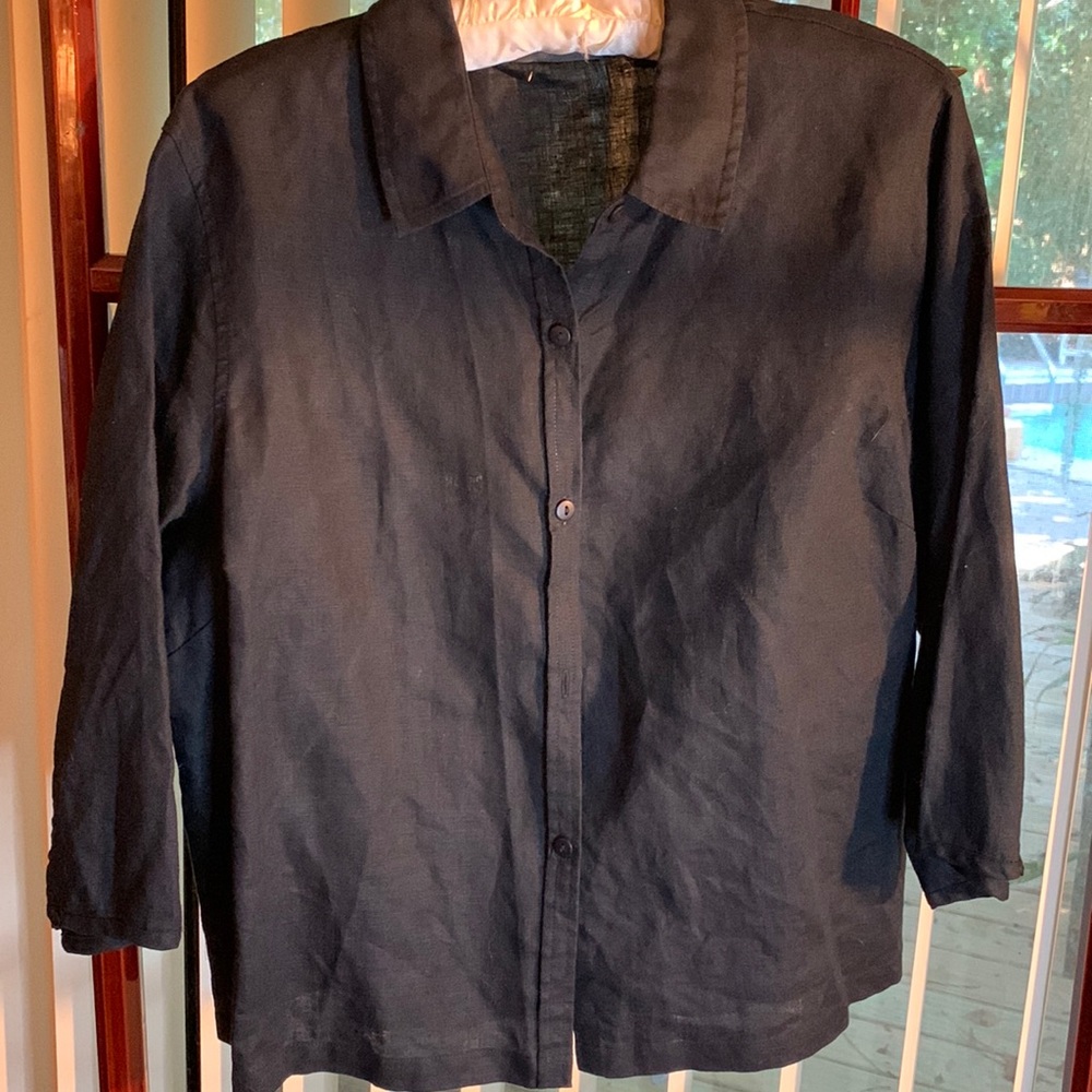 Relativity 100%Linen Blouse - image 1